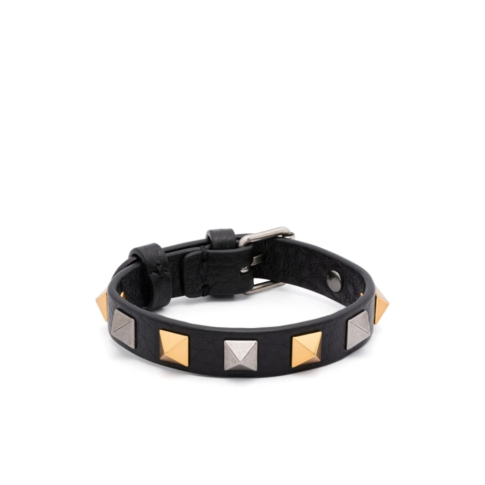 Valentino Garavani Svart Armband Elegant Stil Black, Herr