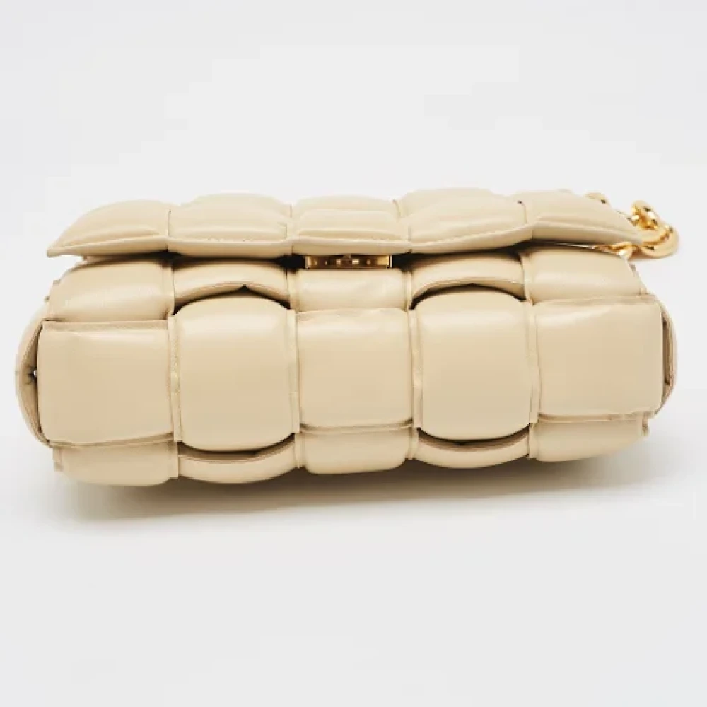 Bottega Veneta Vintage Pre-owned Leather shoulder-bags Beige Dames