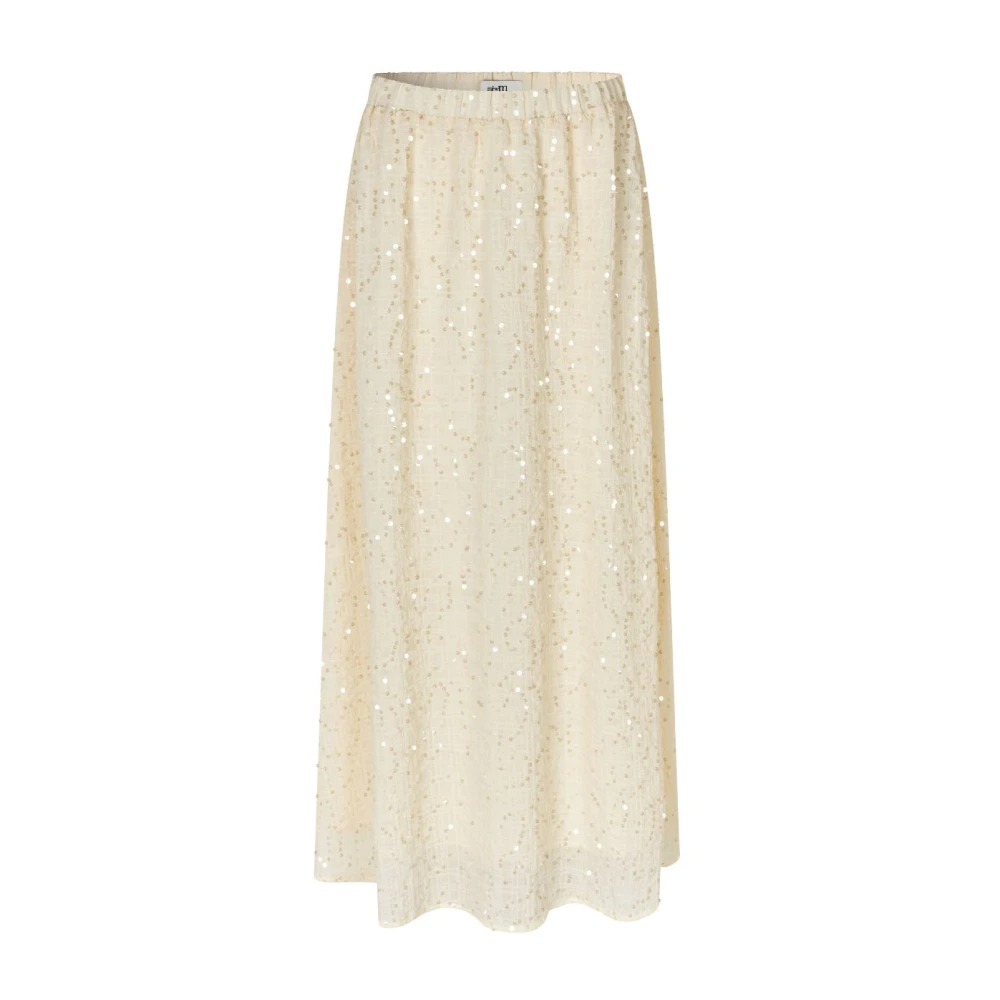 MbyM Beige Paillet Maxi Rok Nia Beige Dames