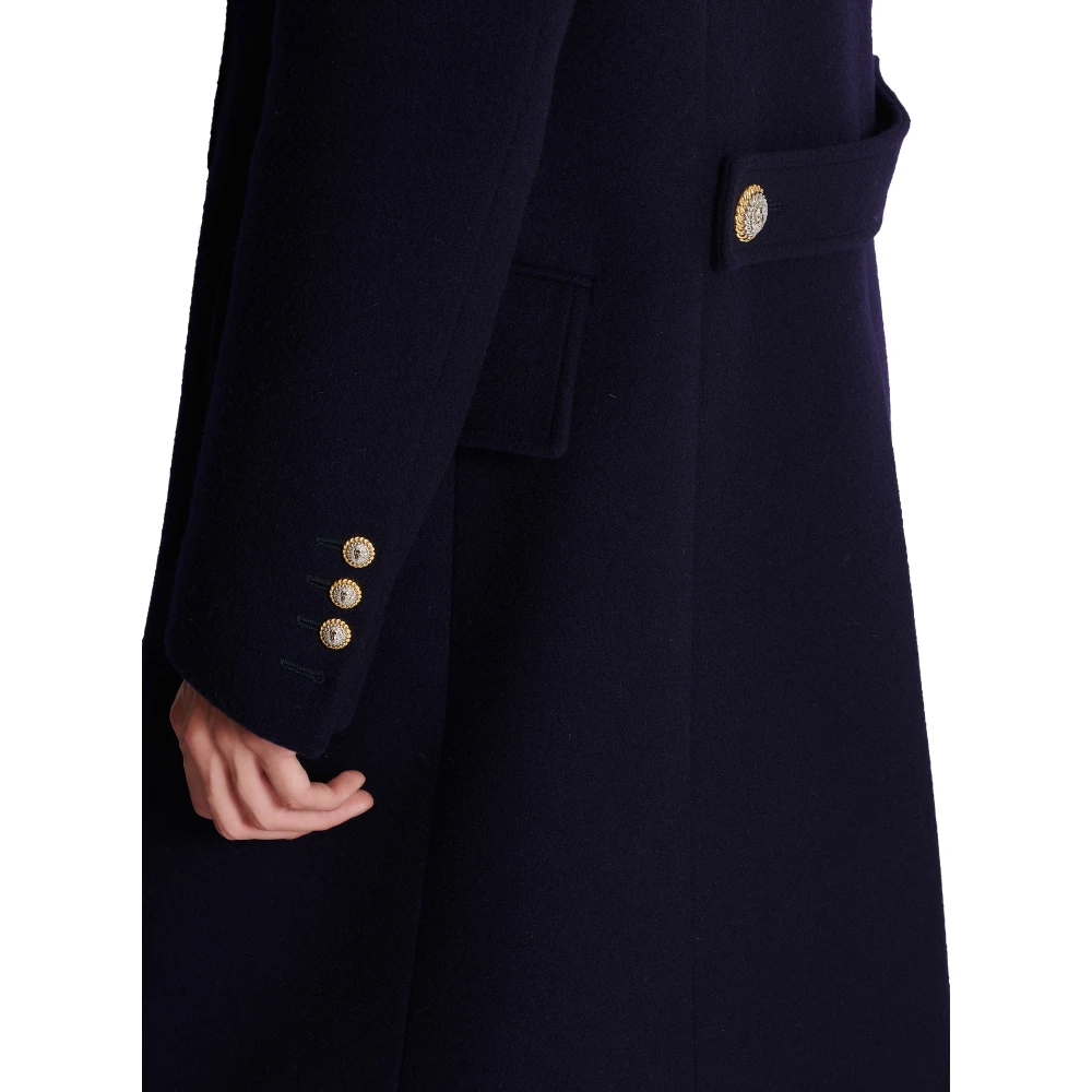 Balmain Jas van gevilt dubbelzijdig wol Blue Heren