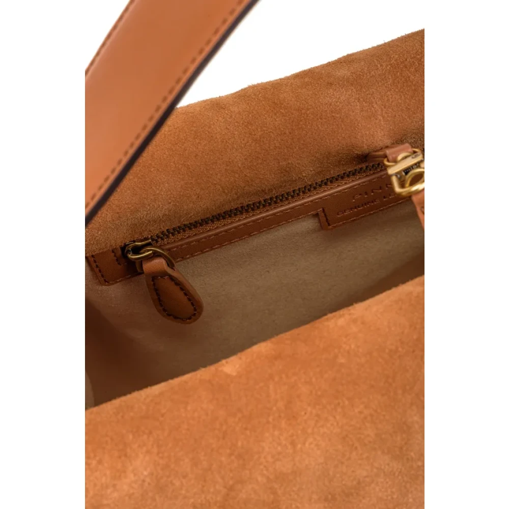 pinko Grote Leaf Hobo Tas Brown Dames