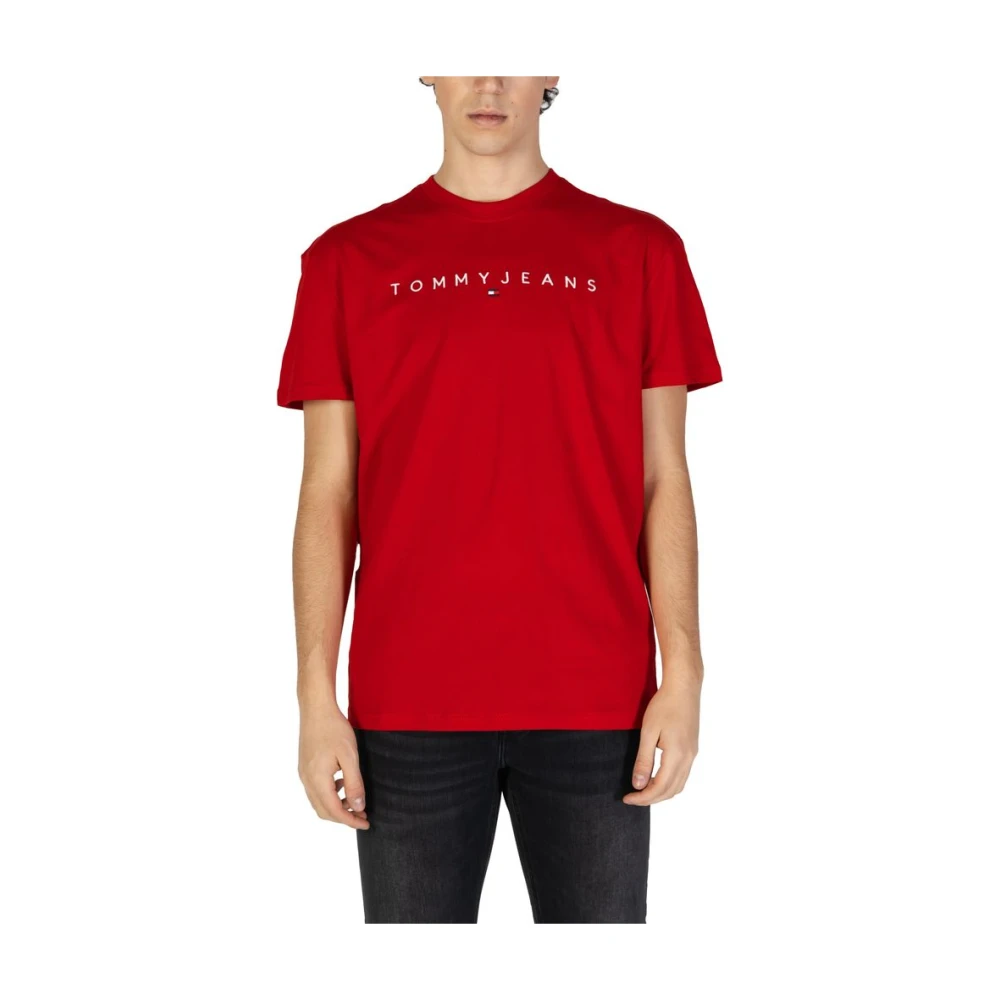 Tommy Jeans Rood Katoenen T-shirt Lente Zomer Collectie Red Heren