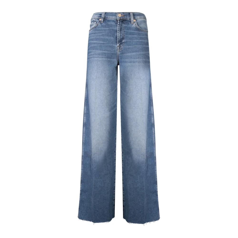7 For All Mankind Wijde Jeans Denim Blue Dames