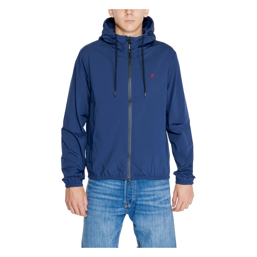 Replay Blauwe Hooded Zip-Up Jas Blue Heren