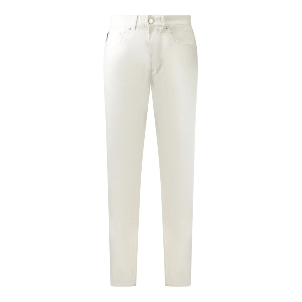 North Sails Stretch Dobby 5-Pocket Trousers - Male - Straight Fit Jeans - White - W38 - Jeans