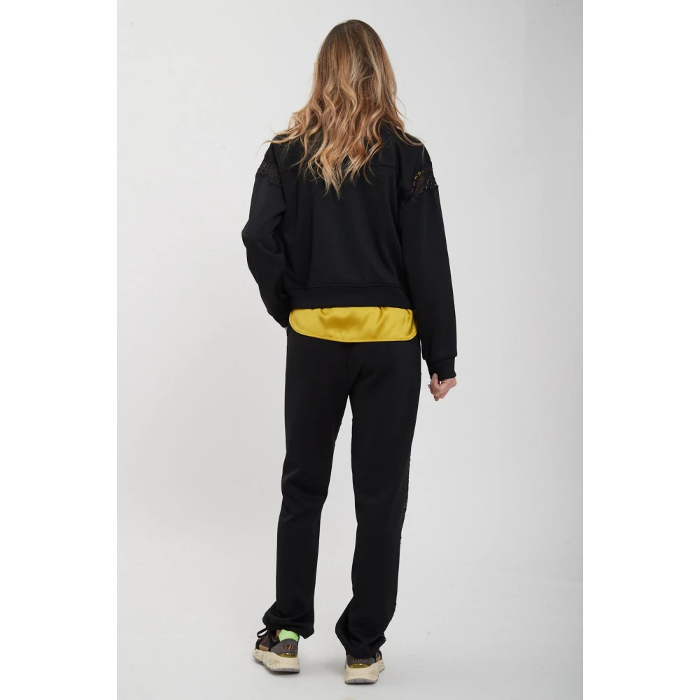 pinko Interlock Joggingbroek Black Dames