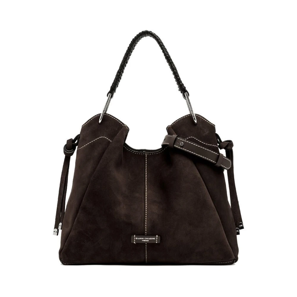 Gianni Chiarini Donna Marrone Borsa Shoulder Bag Era In Camoscio - Immagine 2