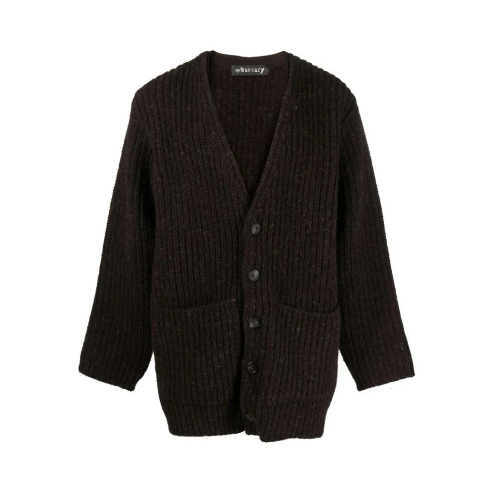 Our Legacy Zwarte Wol V-hals Vest Black Heren