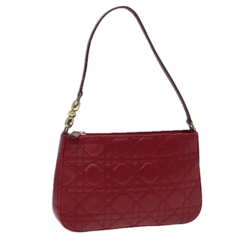 Dior Vintage Pre-owned Leather pouches Red Dames
