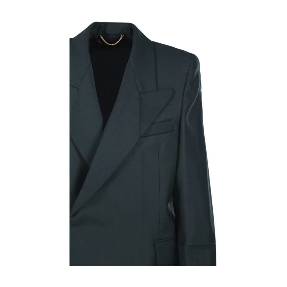 Victoria Beckham Seaweed Pointed Shoulder Jacket Green Dames