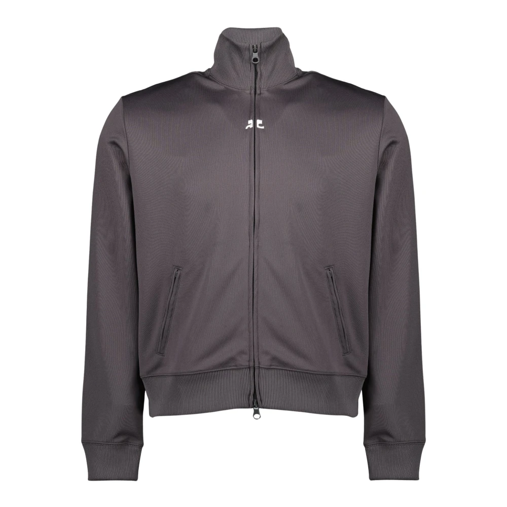 Courrèges Herr Grå Sweatshirts & Hoodies S, Polyester, Signature Tracksuit Jacket