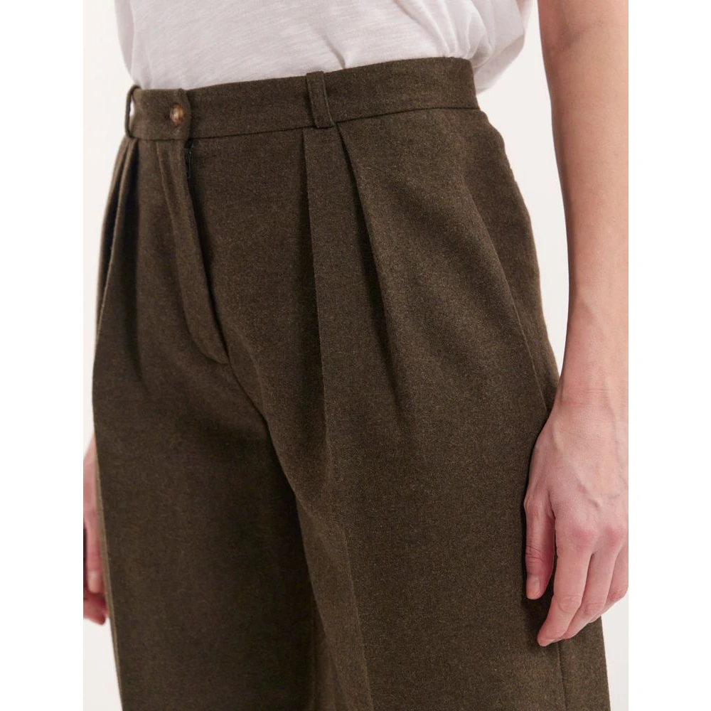 Ines De La Fressange Paris Marlow khaki broek Green Dames
