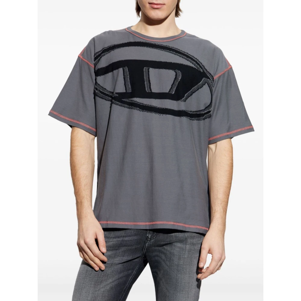 Diesel Heren T-Shirts & Polos in Grigio Gray Heren