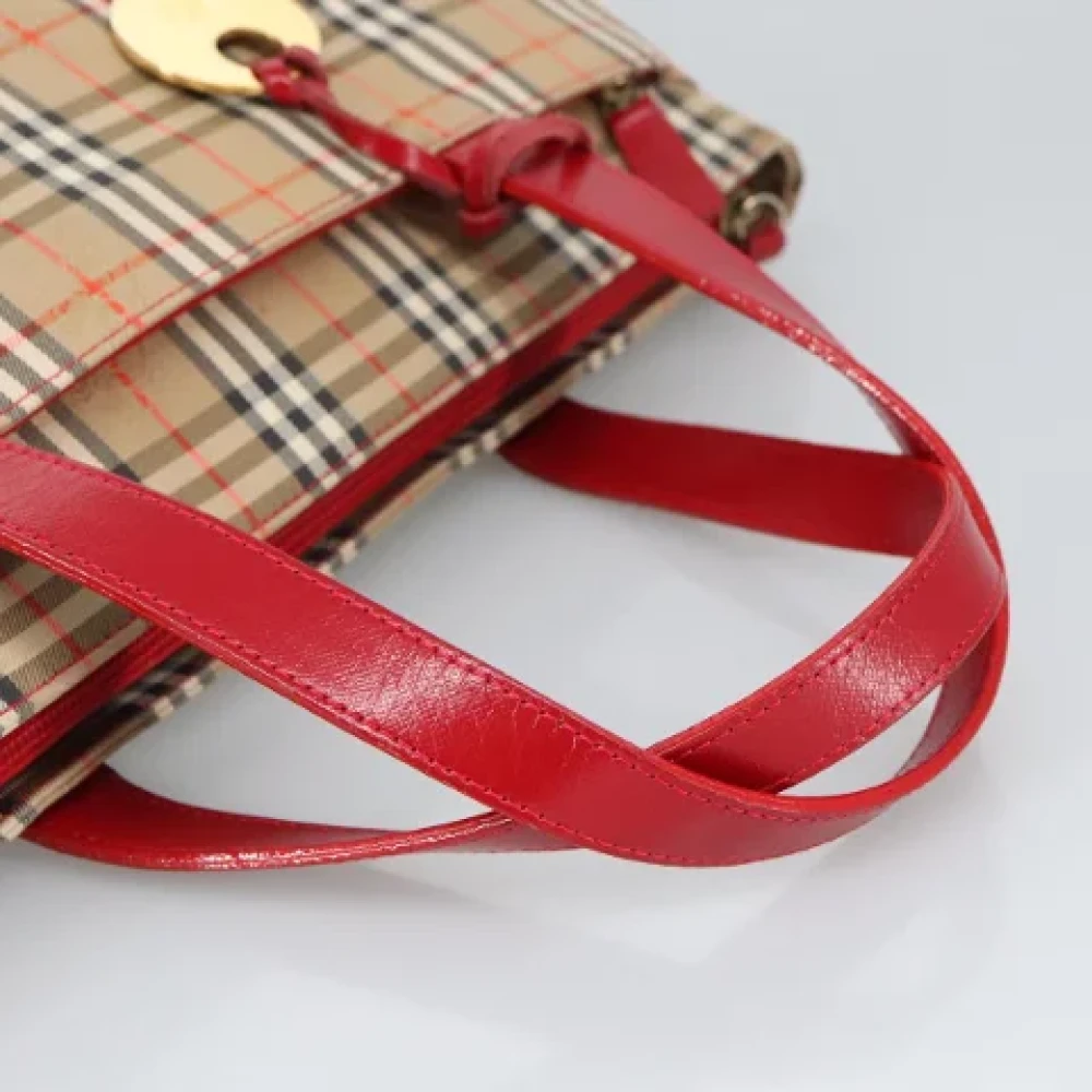 Burberry Vintage Pre-owned Canvas handbags Beige Dames