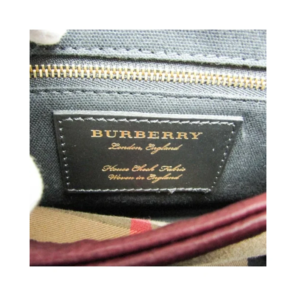 Burberry Vintage Pre-owned Leather handbags Red Dames