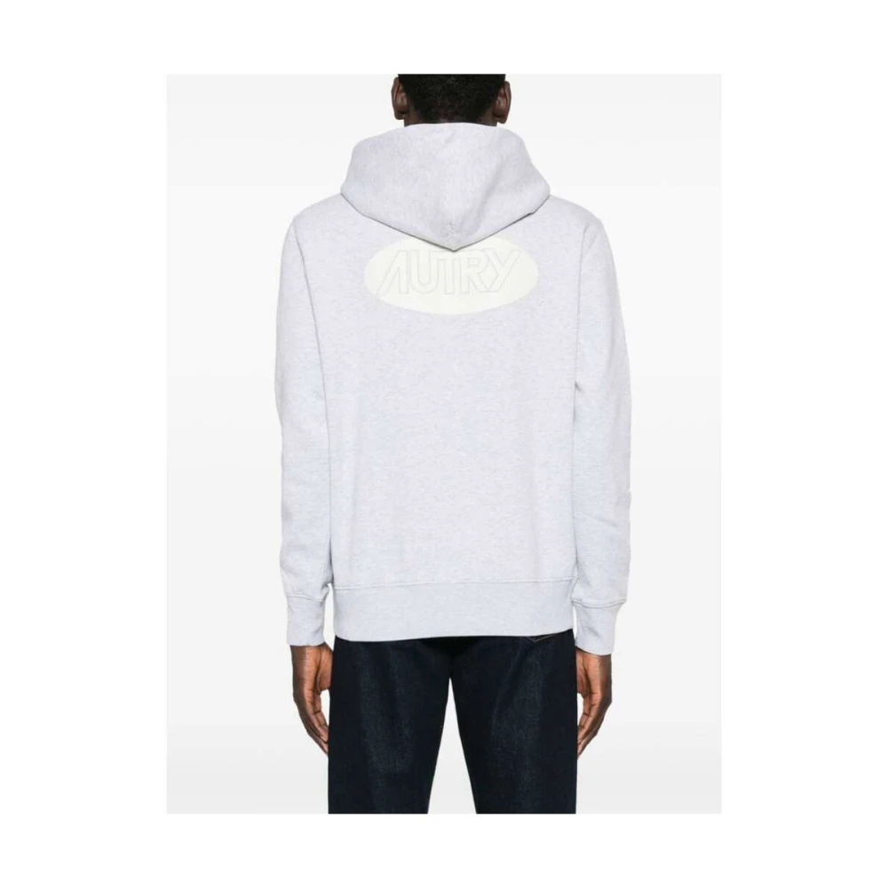 Autry Hooded Logo Sweatshirt Gray Heren
