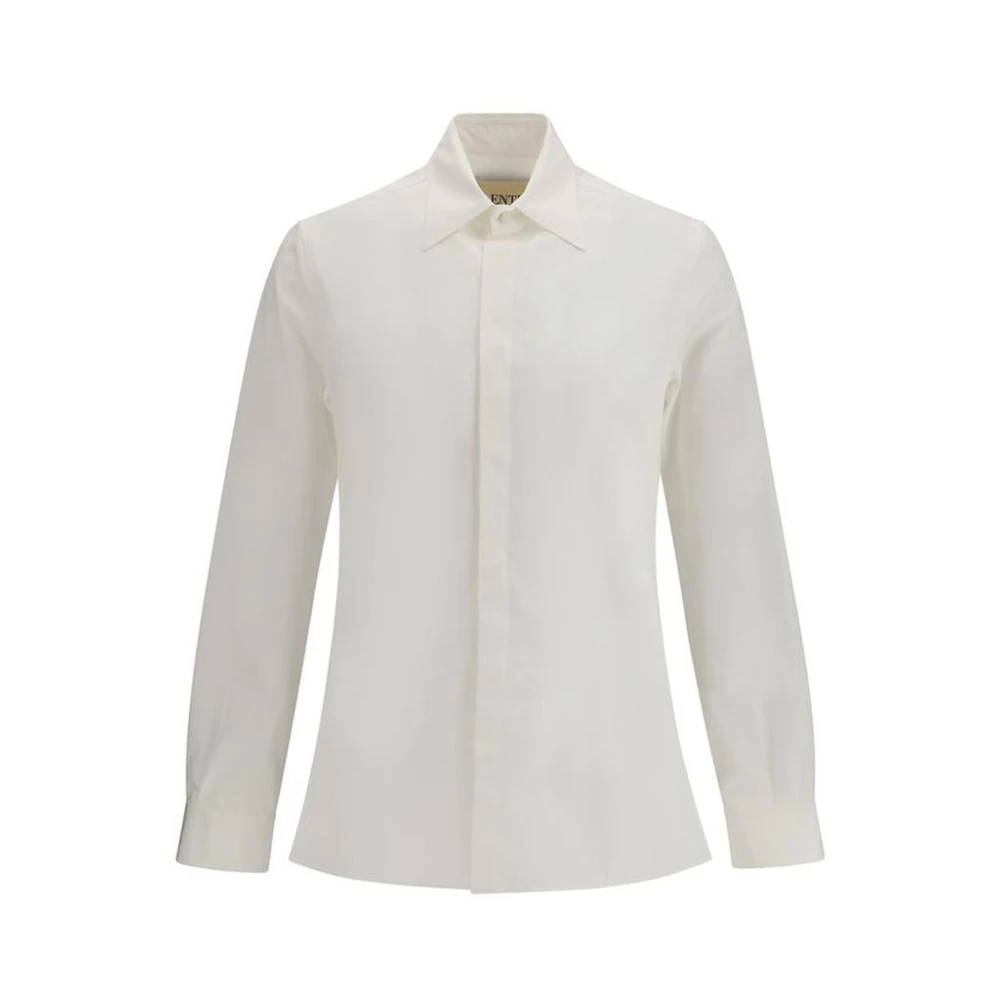 Valentino Men's White Cotton Dress Shirt