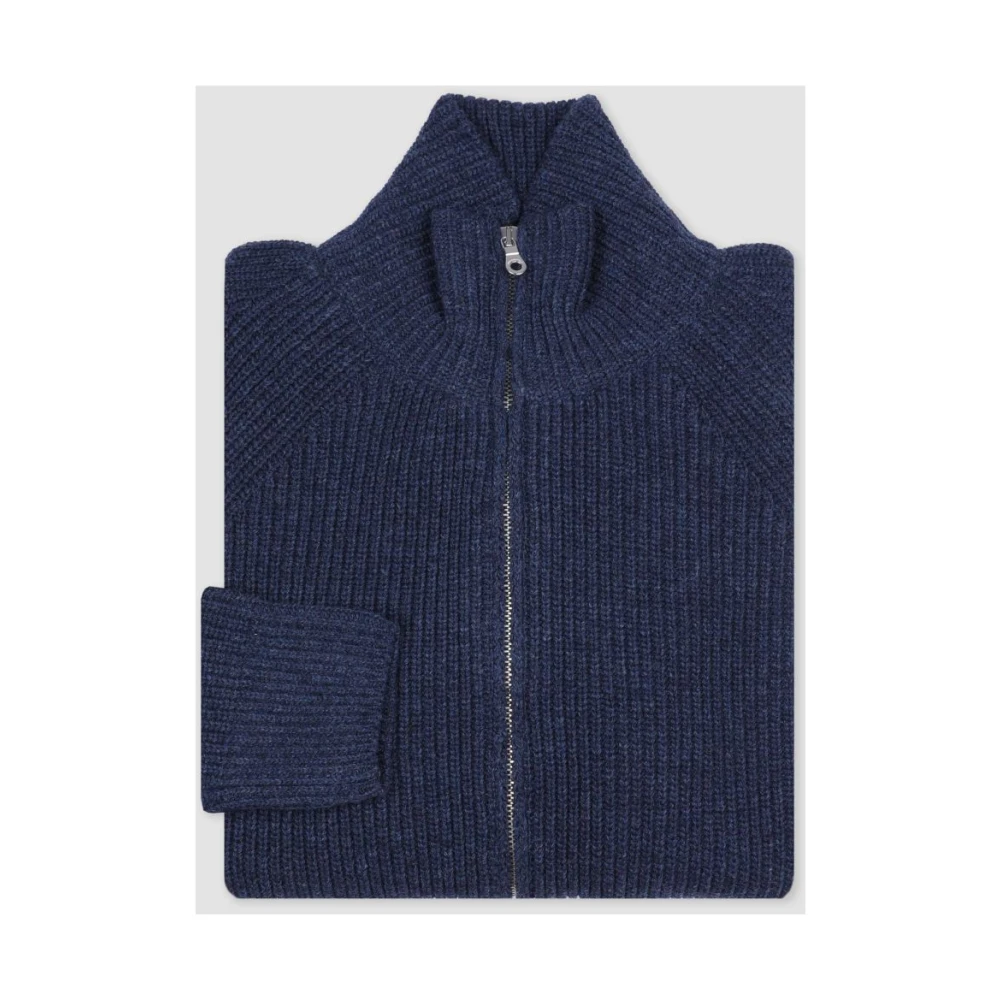 Brooksfield Blauwe Sweaters voor Mannen Blue Heren