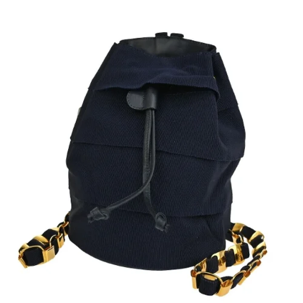 Salvatore Ferragamo Pre-owned Cotton backpacks Blue Dames