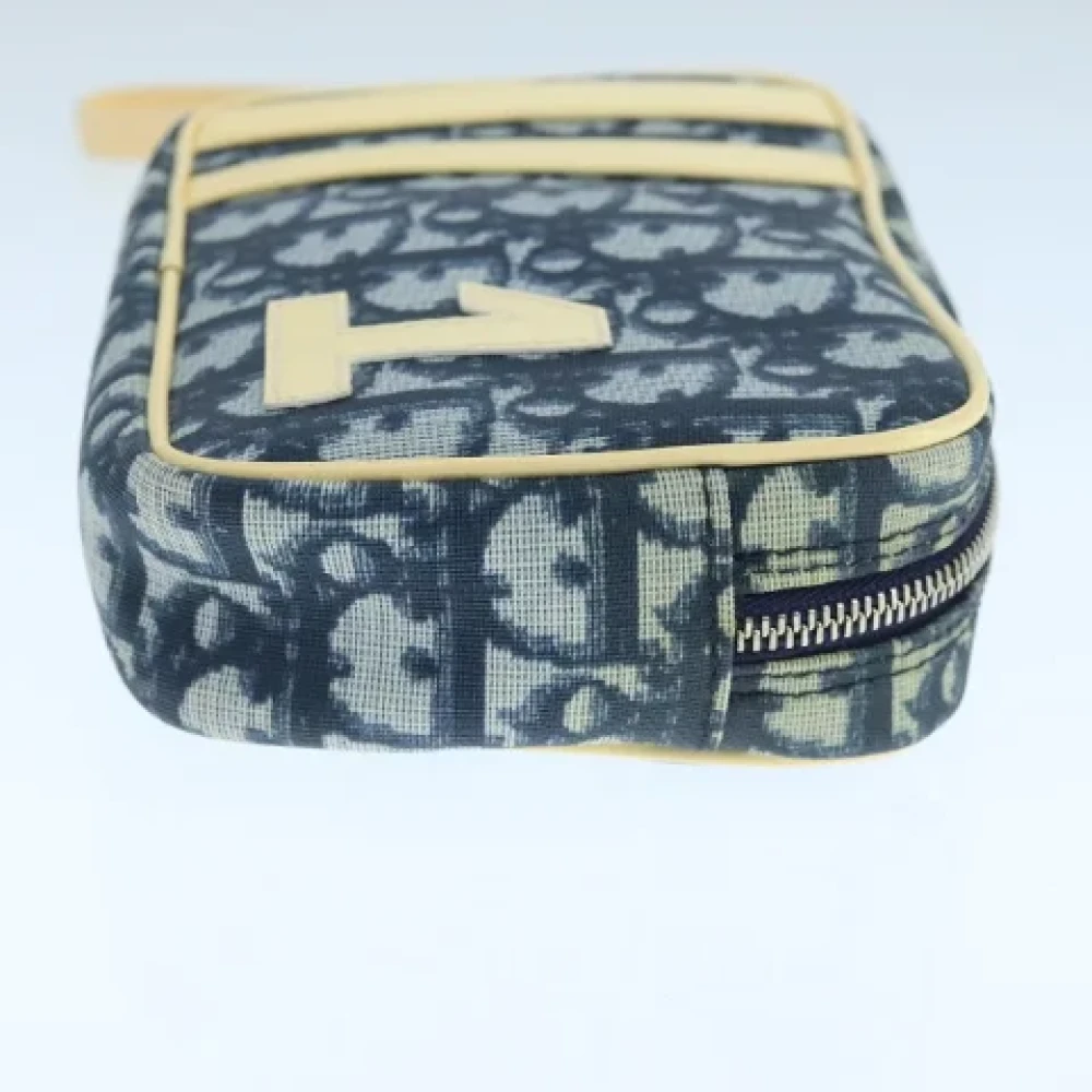 Dior Vintage Pre-owned Canvas clutches Blue Dames