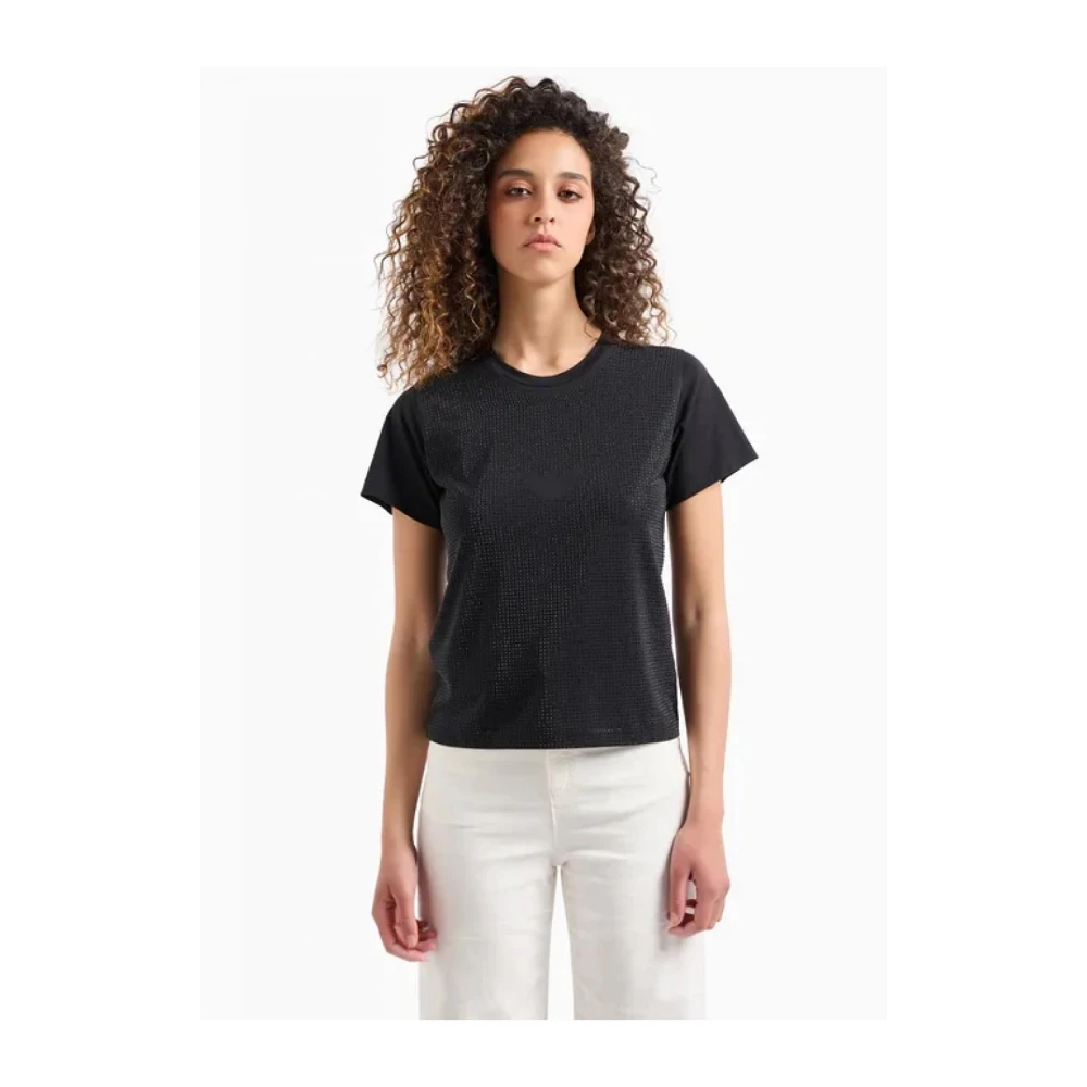 Emporio Armani Katoenen T-shirt Black Dames