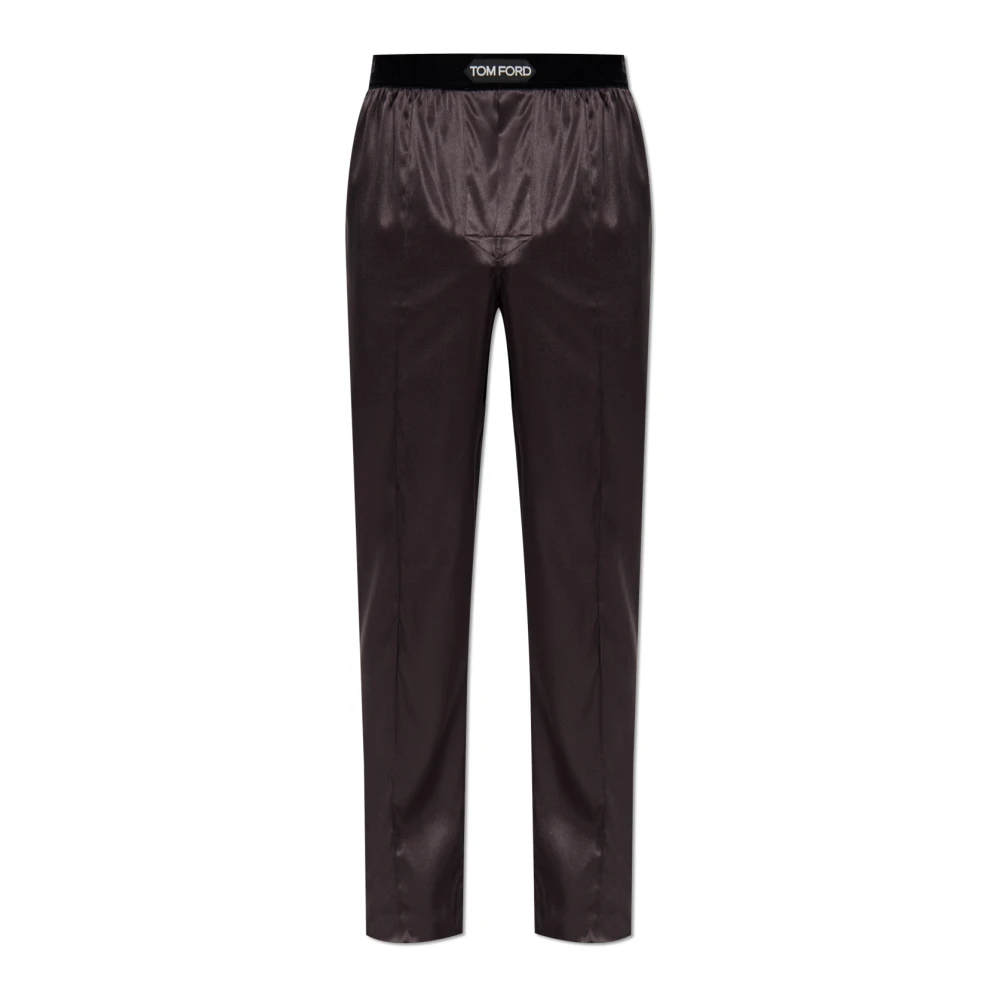 Tom Ford Mannelijk Bruin Nachtkleding Heren, Xs, Zijden Pyjamabroek