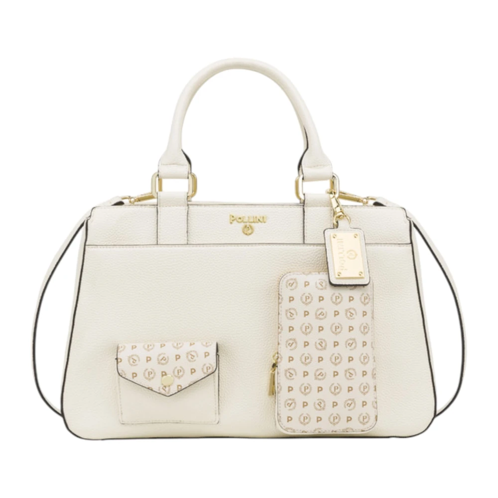 Pollini Grained Heritage Handtas voor Vrouwen White Dames