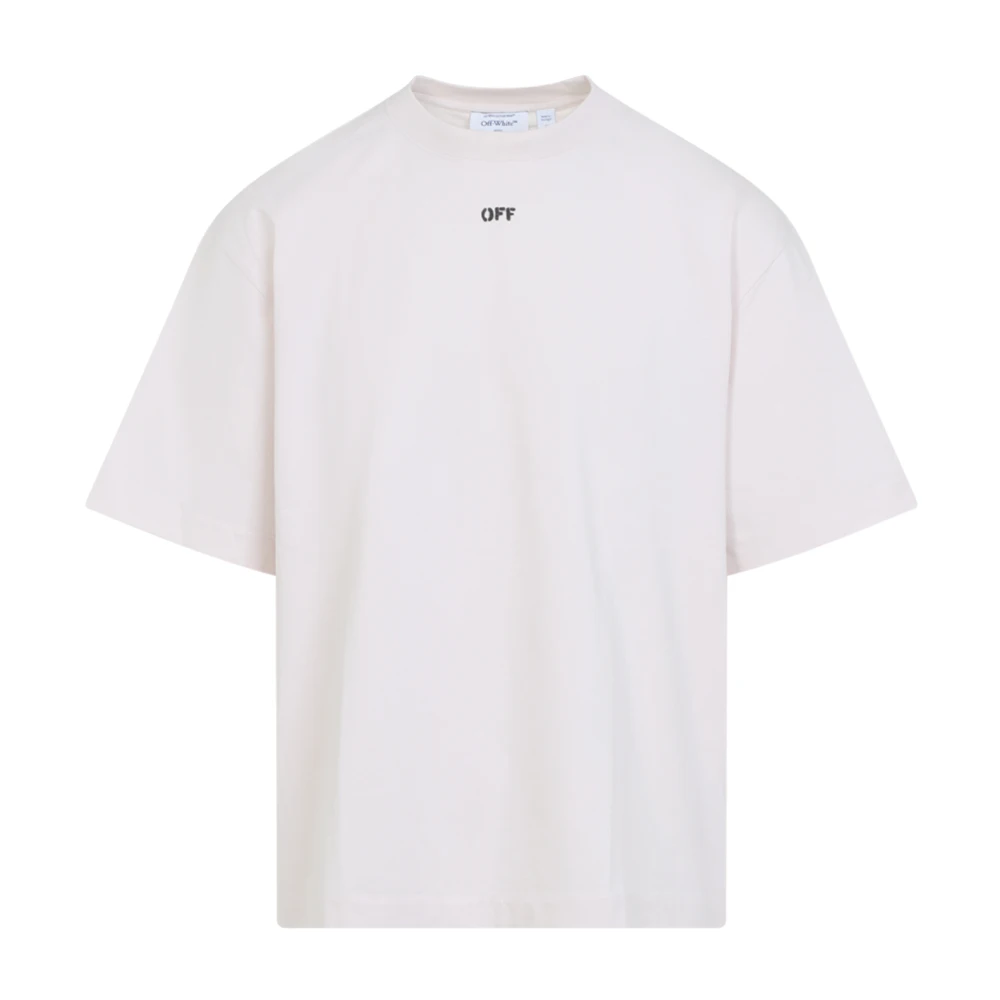 Off White Men's Beige T-Shirts, S, T-Shirts & Polos Clothing Ss26