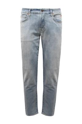 Slimma Denimbyxor Tillverkade i Italien