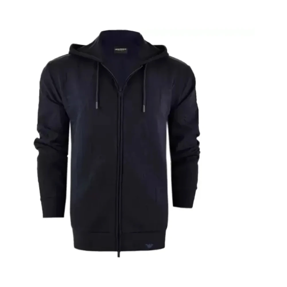 Emporio Armani Mannelijk Blauw Iconic Eagle Zip Sweatshirt