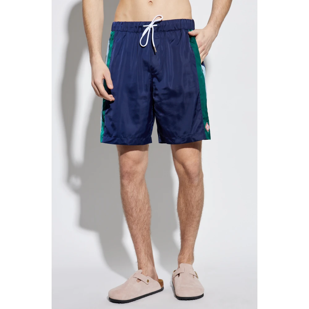 Casablanca Logo shorts Blue Heren