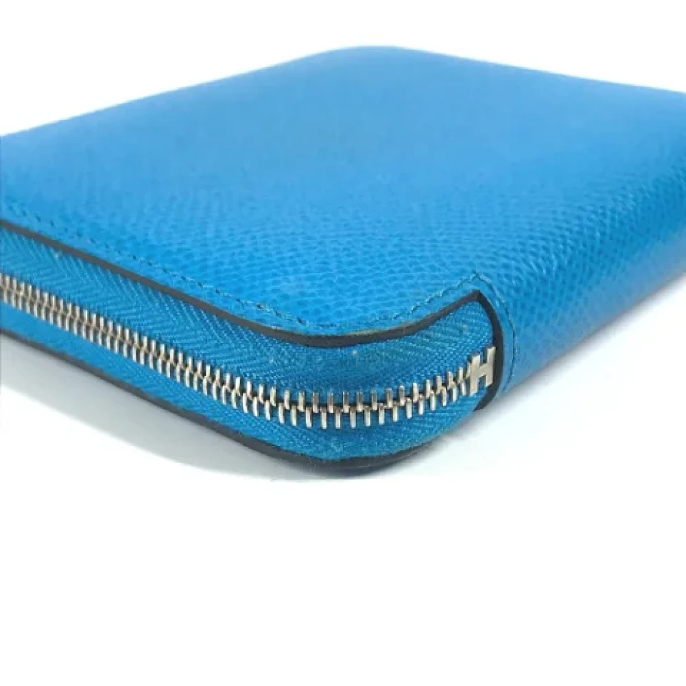 Hermès Vintage Pre-owned Leather wallets Blue Dames