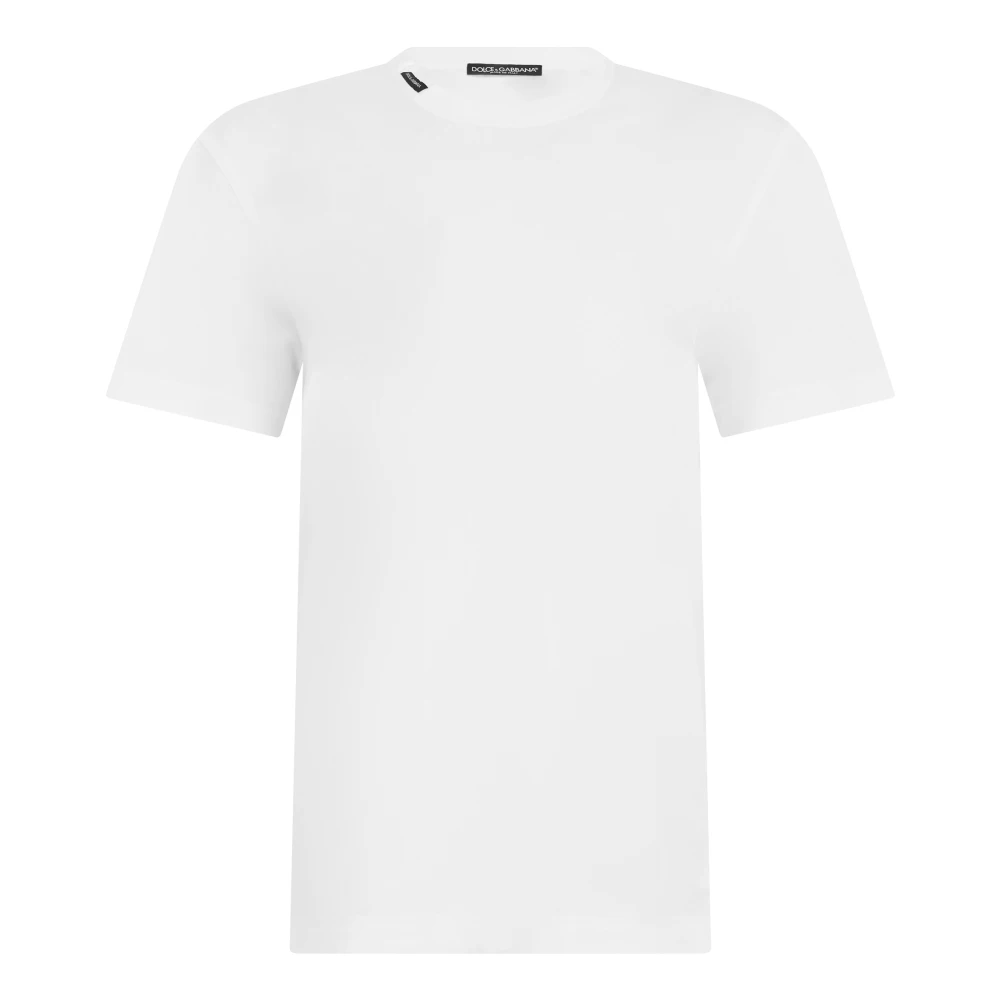 Dolce & Gabbana Cotton Jersey T-Shirt - Male - T-Shirts - White - Xl - Tops