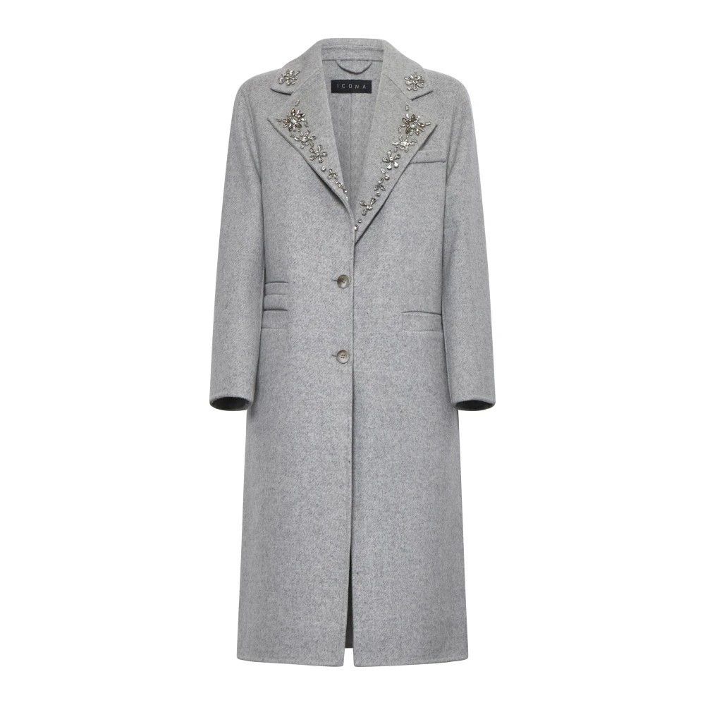 Kaos Icona Lichtgrijze Jas Gray Dames