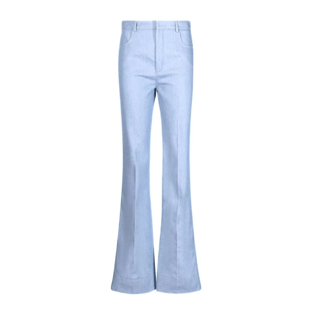 Saint Laurent Denim Jeans met Haak en Rits Blue Dames