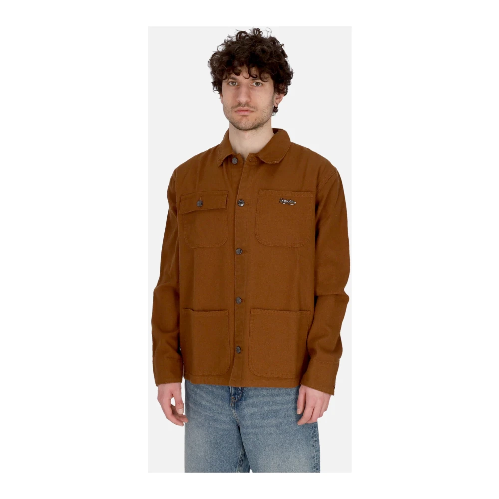 Dolly Noire Canvas Werkjas Beige Brown Heren