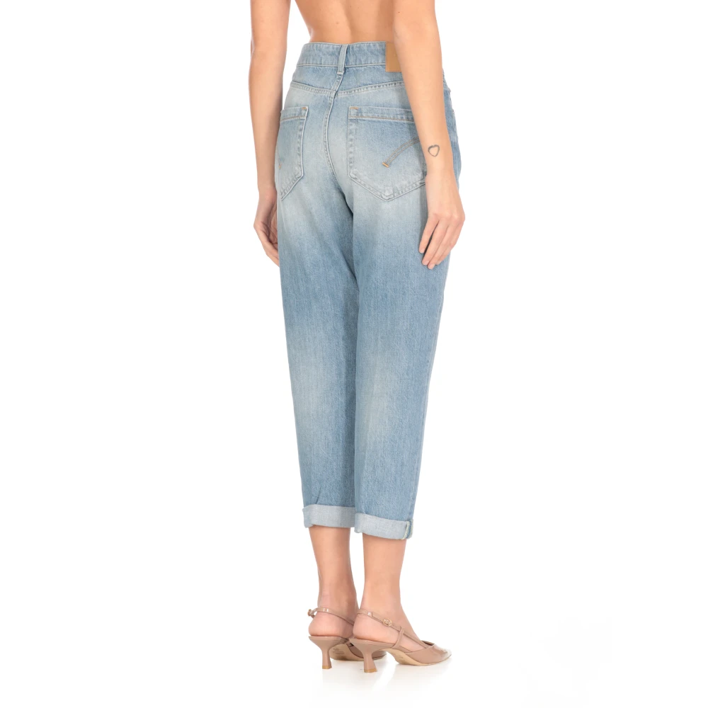 Dondup Blauwe Katoenen Jeans met Juweelknopen Blue Dames