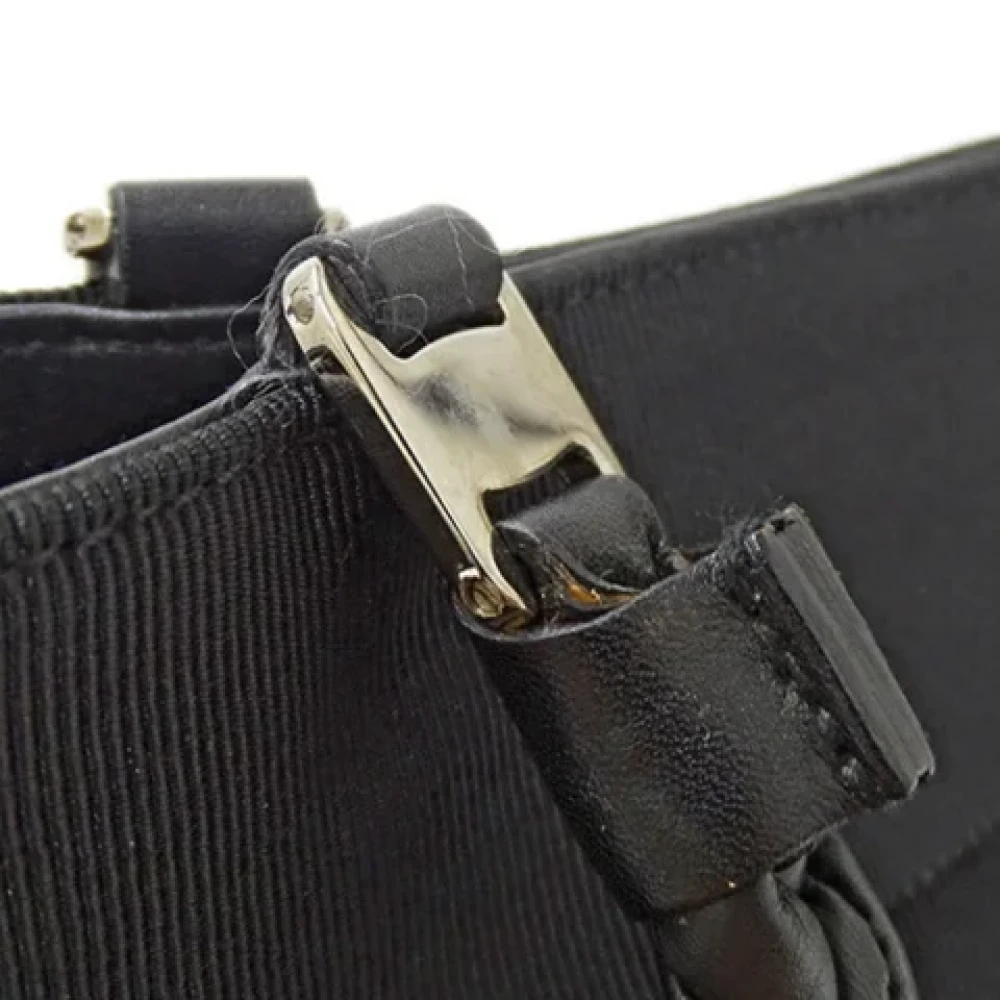 Salvatore Ferragamo Pre-owned Canvas handbags Black Dames