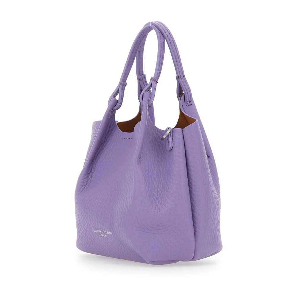 Gianni Chiarini Paarse Leren Dua Handtas Lavendel Purple Dames