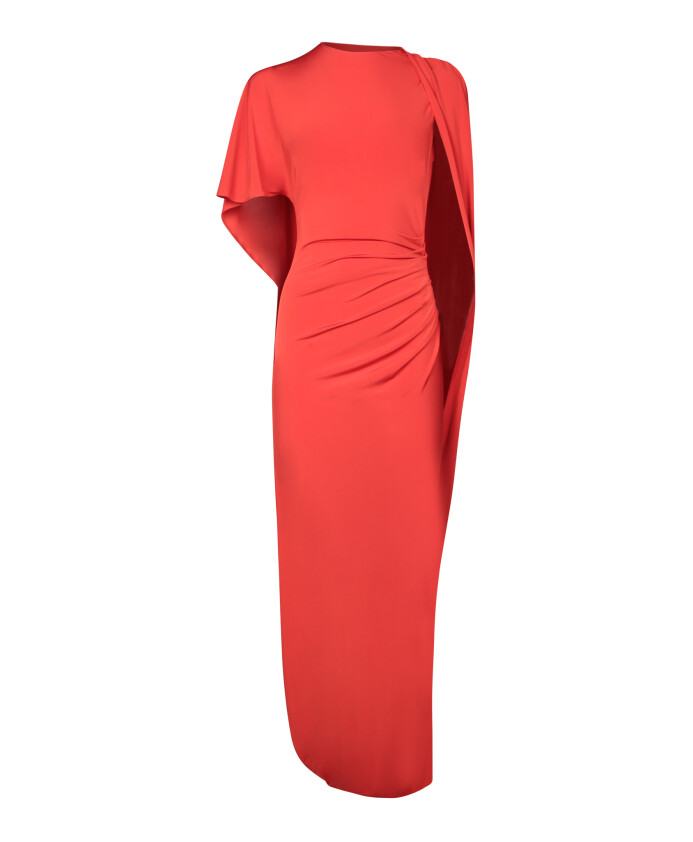 elegant-asymmetrical-sleeve-jersey-dress