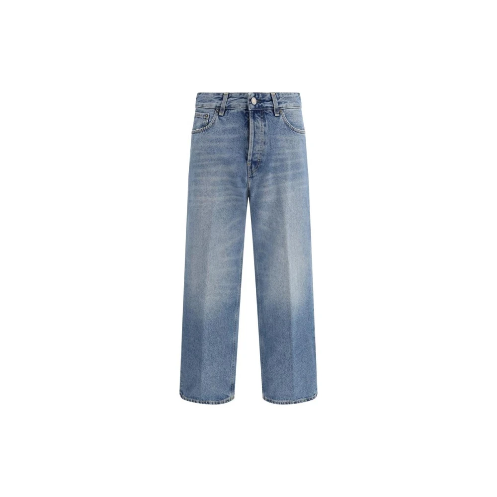 Haikure Women's Blue Straight Fit Jeans, W30, Cotton Boyfriend Jeans