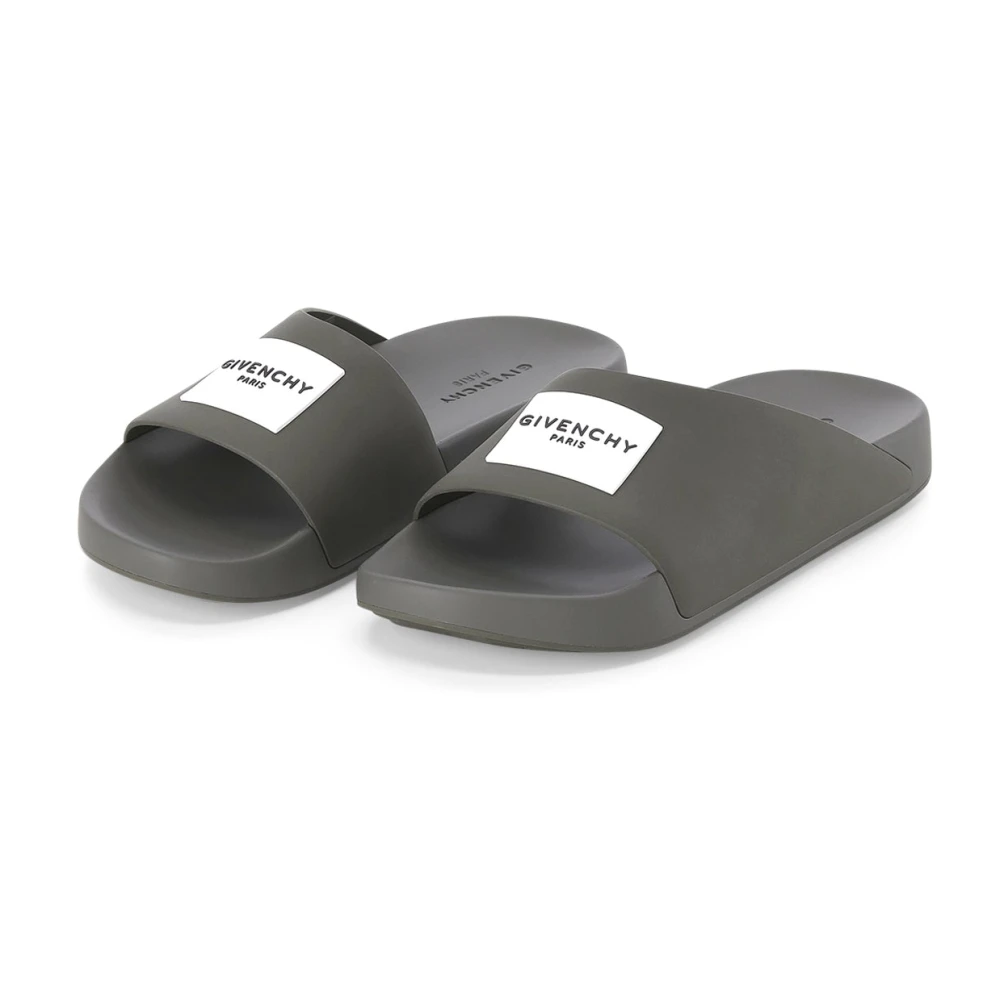 Givenchy Men's Green Logo Slides - Sliders - 9 Uk - Shoes