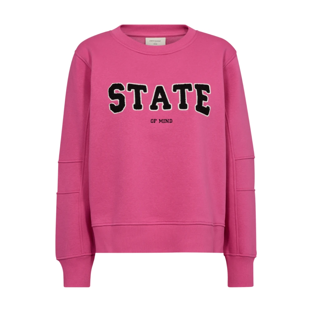 Freequent Zachte tekstprint sweater Pink Dames