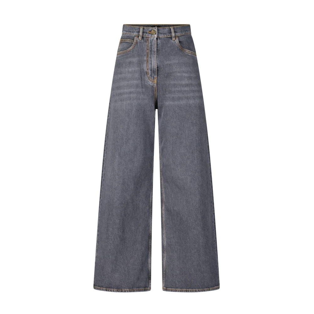 ETRO Wijde pijpen jeans hoge taille veelzijdig Gray Dames