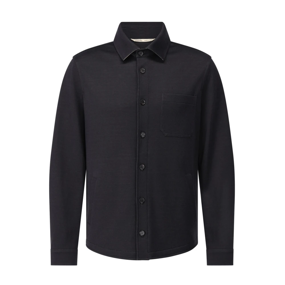 Maurizio Baldassari Zijden Overshirt Klassieke Shirt Stijl Black Heren
