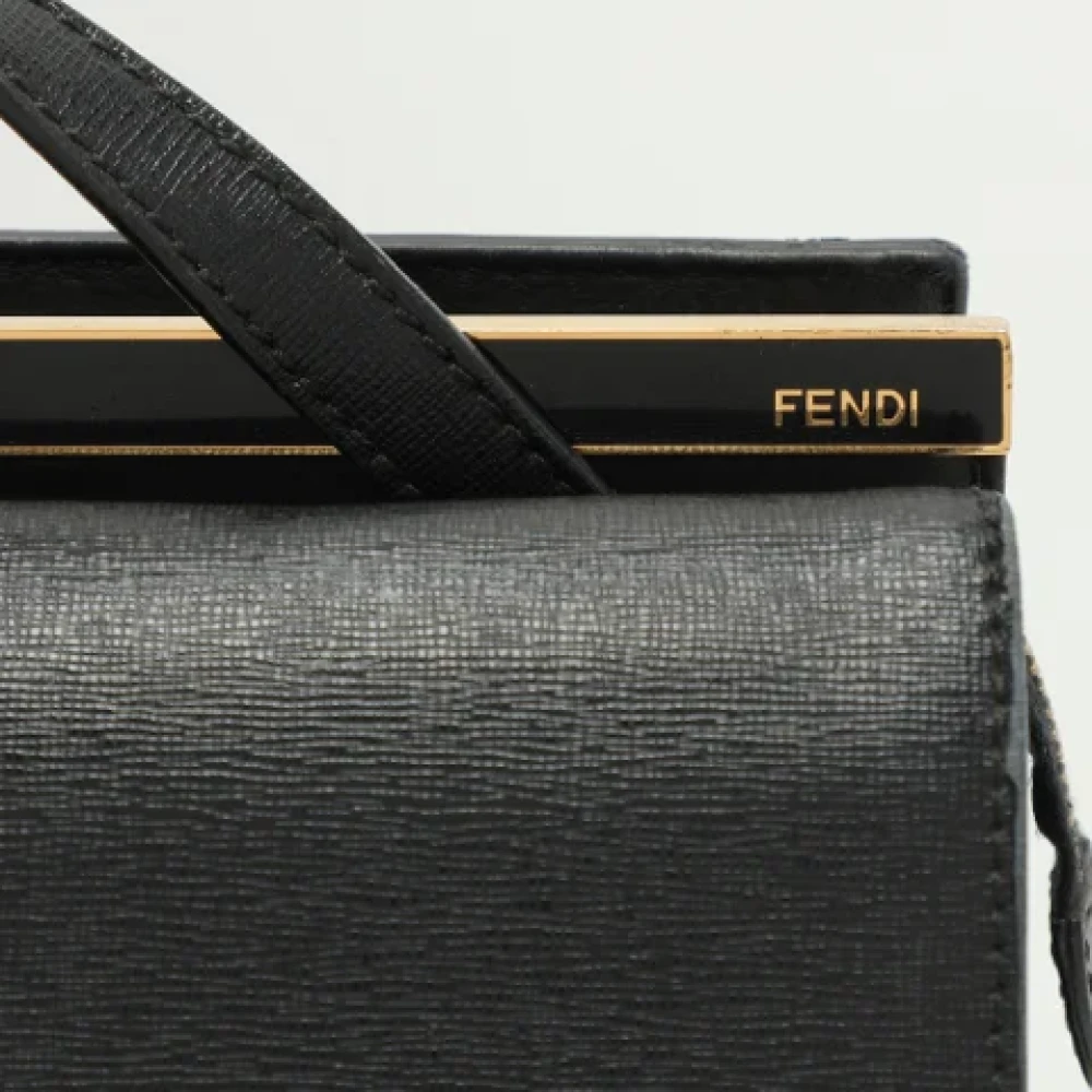 Fendi Vintage Pre-owned Leather handbags Black Dames