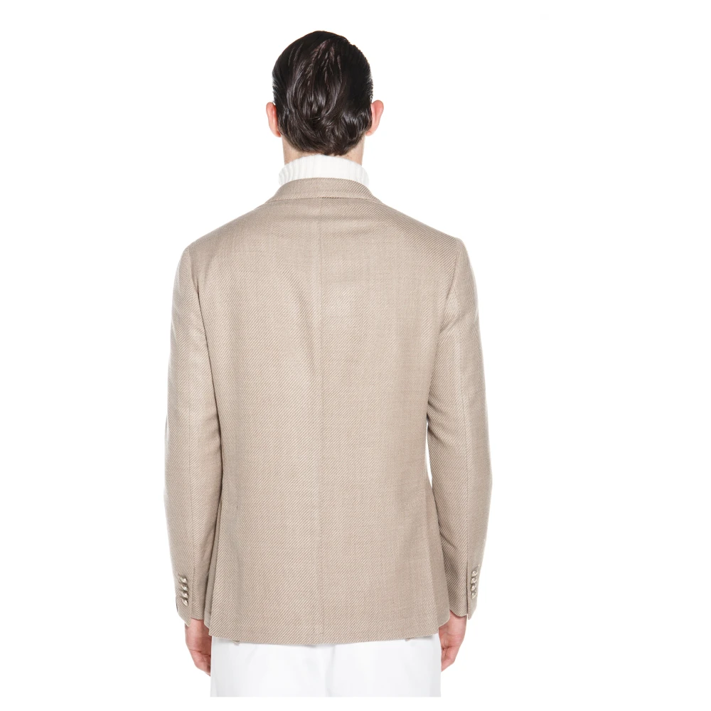 Eleventy Dubbelbreasted jas Fw23 Beige Heren