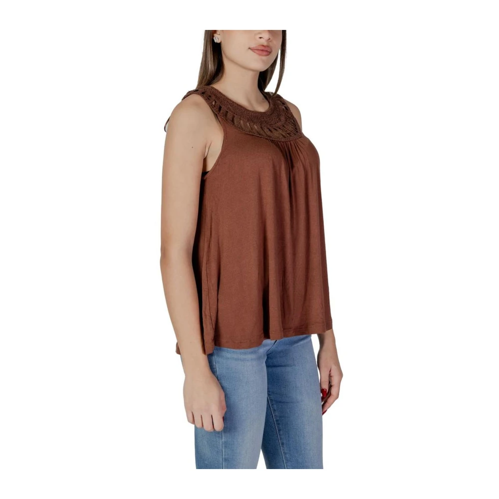 b.Young Bruine Viscose Tops & T-Shirt Collectie Brown Dames