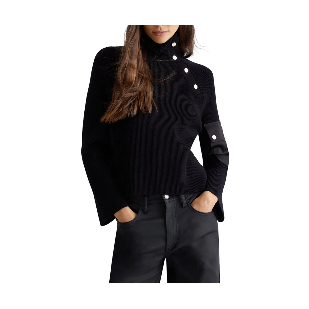 Liu Jo Zwarte Glittertrui Chic Stijl Black Dames