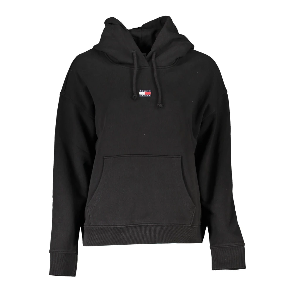 Tommy Hilfiger Men's Black Cotton Sweater With Hood And Logo